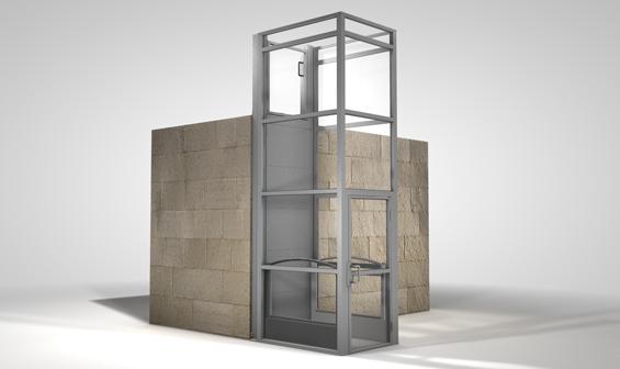 Graphic Design of Ascension Clarity vertical wheelchair lift